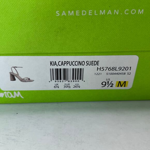 Sam Edelman Kia Block Heel Suede Ankle Strap Cappuccino Women 9.5 Tried On - Picture 10 of 11